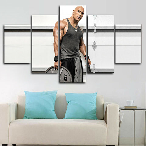 The Rock Dwayne Johnson Gym Wall Art Canvas Printing Decor