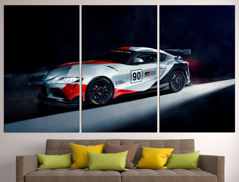 Toyota Supra Car Racing Wall Art Canvas Printing Decor