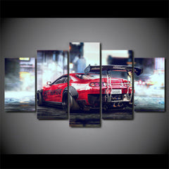 Toyota Super Red Car Wall Art Canvas Printing Decor