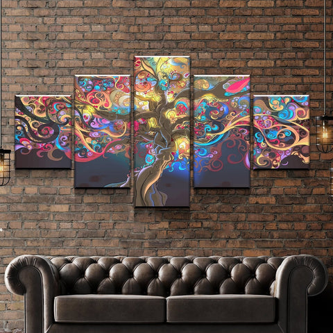 Tree of Life Colorful Wall Art Canvas Printing Decor