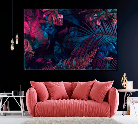 Tropical Palm Leaves Wall Art Decor Canvas Printing-1Panel