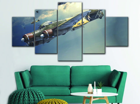 Vintage Airplane Aircraft Bomber Wall Art Canvas Printing Decor
