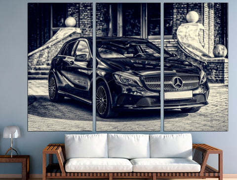 Vintage Mercedes Sport Cars Wall Art Canvas Printing Decor