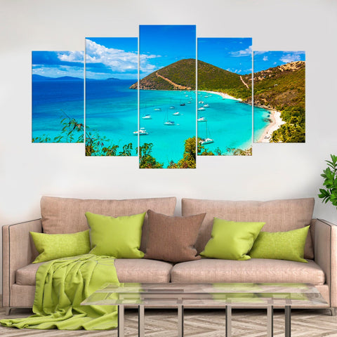 Virgin Islands Caribbean Seascape Wall Art Canvas Printing Decor