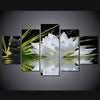 Image of Water White Lily Stone Therapy Wall Art Canvas Printing Decor