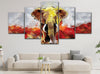Image of Watercolor Elephant Wall Art Canvas Printing Decor