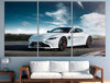 Image of White Aston Martin Supercar Wall Art Canvas Printing Decor