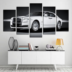 White Supercar Exotic Wall Art Canvas Printing Decor