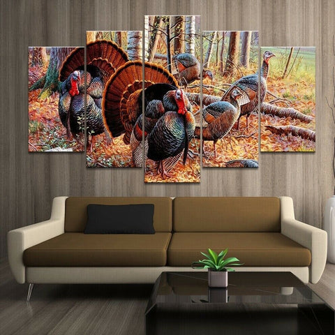 Wild Turkey Animal Wall Art Canvas Printing Decor
