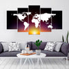 Image of World Map Wall Art Canvas Printing Decor