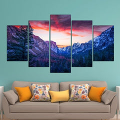 Yosemite National Park Sunset Wall Art Canvas Printing Decor