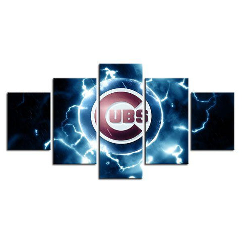 Chicago Cubs Team Wall Art Canvas Printing - 5 Panels