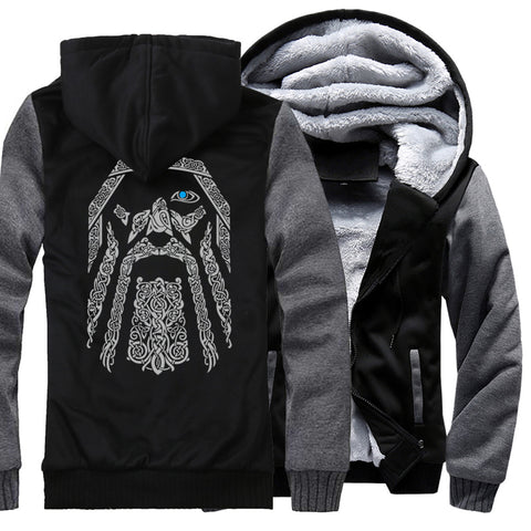 Odin Vikings wool hoodies jacket sweatshirt - BlueArtDecor