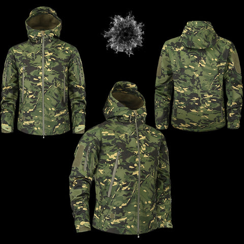 Men's Military Camouflage Fleece Jacket Army Tactical Clothing
