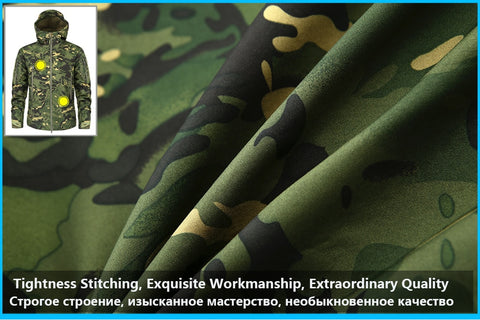 Men's Military Camouflage Fleece Jacket Army Tactical Clothing