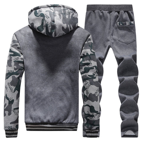 Camouflage Men Hoodies Jacket+Pants Tracksuit - BlueArtDecor