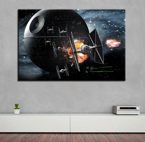 Star Wars Movie Wall Art Canvas Print Kids Room