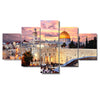Image of Jerusalem Sunset Landscape Wall Art Decor Canvas Printing - BlueArtDecor