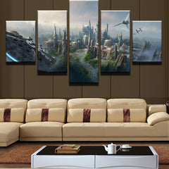 Star Wars Scenery Millennium Falcon Wall Art Decor Canvas Print Poster Movie