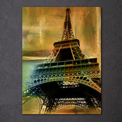 Eiffel Tower Vintage Wall Color Wall Art Decor Canvas Printing