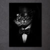 Image of Gentleman Cat Smoking Wall Art Decor Canvas Printing - BlueArtDecor