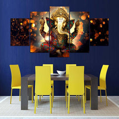 Elephant Trunk God Ganesha Oil Canvas Printing Wall art Decor