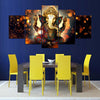 Image of Elephant Trunk God Ganesha Oil Canvas Printing Wall art Decor - BlueArtDecor