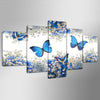 Image of Blue Butterfly Wall Art Decor Canvas Printing - BlueArtDecor