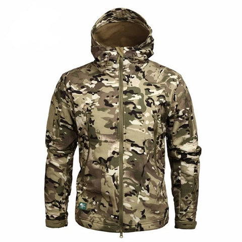 Men's Military Camouflage Fleece Jacket Army Tactical Clothing