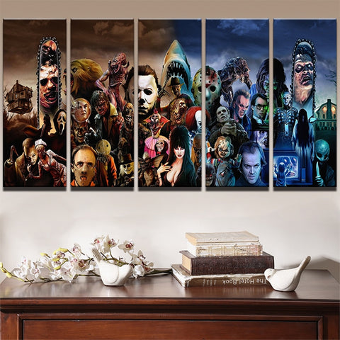 Horror Movie Characters Wall Art Decor Canvas Printing - BlueArtDecor