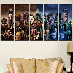 Horror Movie Characters Wall Art Decor Canvas Printing