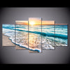Image of Seascape Sunset Beach White Sand Wall Art Canvas Printing - BlueArtDecor