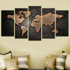 Image of Retro World Map Wall Art Decor Printing - BlueArtDecor