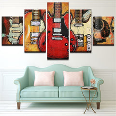 Abstract Classic Guitar Music Wall Art Decor Canvas Printing