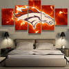 Image of Denver Broncos Sports Wall Decor Art Canvas Printing - BlueArtDecor