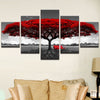 Image of Red Tree Scenery Landscape Wall Art Decor Canvas Printing - BlueArtDecor