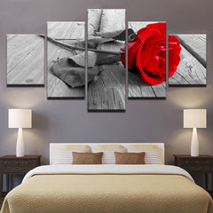 Beautiful Red Rose Flower Wall Art Decor Canvas Printing