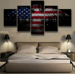 American Eagle Flag Wall Art Decor Canvas Printing - BlueArtDecor