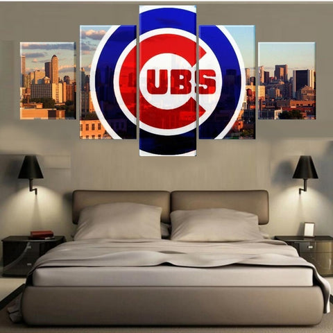 Chicago Cubs City Sports Wall Art Decor Canvas Print - BlueArtDecor