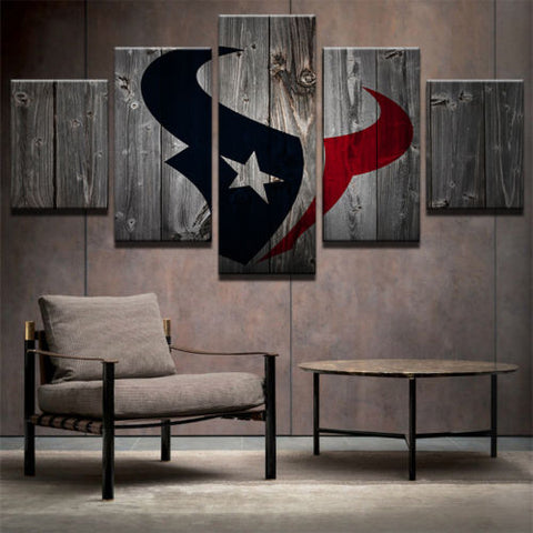Houston Texans Sports Team Wall Art Decor Canvas Printing - BlueArtDecor