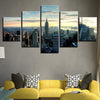 Image of New York City Building Blue Sky Wall Art Decor Canvas Printing - BlueArtDecor