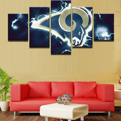 Los Angeles Rams Sports Team Wall Art Decor Canvas Print - BlueArtDecor