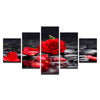 Image of Red Rose Flowers Wall Art Decor Canvas Printing - BlueArtDecor