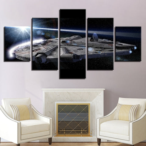 Millennium Falcon Star Wars Wall Art Decor Canvas Printing - BlueArtDecor