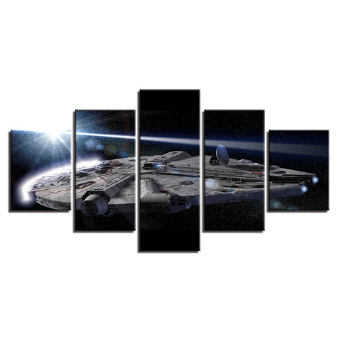 Millennium Falcon Star Wars Design Hanging Painting Street Stickers Decoration Home Offi