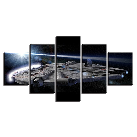 Millennium Falcon Star Wars Wall Art Decor Canvas Printing - BlueArtDecor