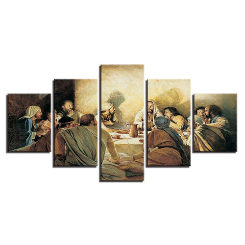 Jesus Christian Last Supper Canvas Printing Wall Art Decor - BlueArtDecor