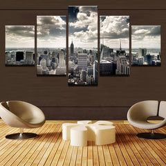 New York City Building Sky View Wall Art Decor - BlueArtDecor