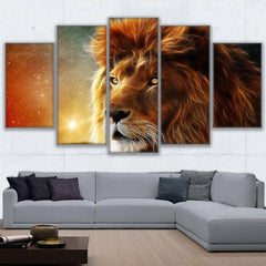 Mystic Head Lion Wall Art Decor Canvas Printing - BlueArtDecor