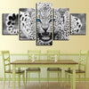 Image of Blue Eyes Leopard Tiger Wall Art Decor Canvas Printing - BlueArtDecor